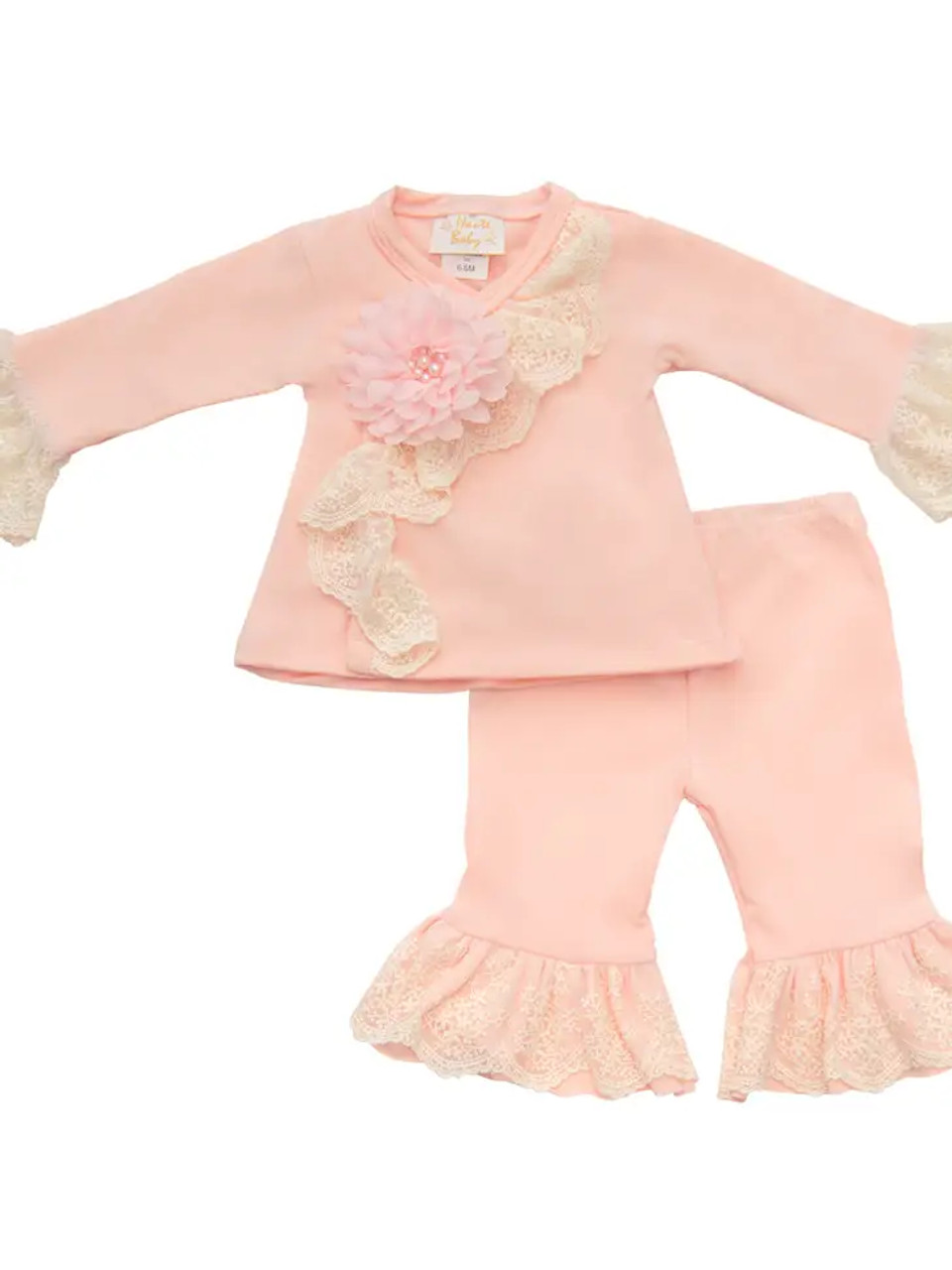 Chic Petit Infant Girls Criss Cross Pant Set