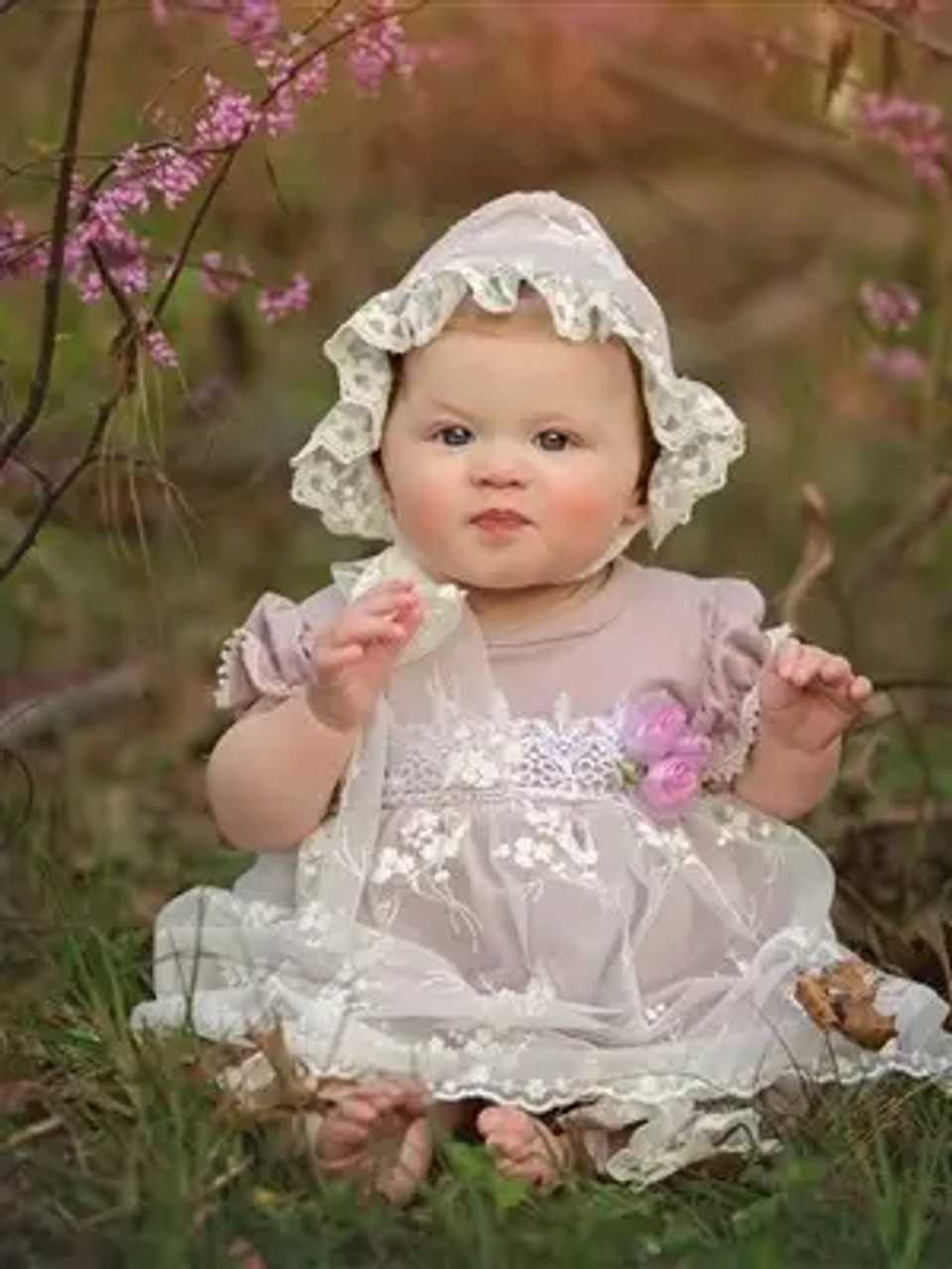 Lilac Mist Matching Bonnet