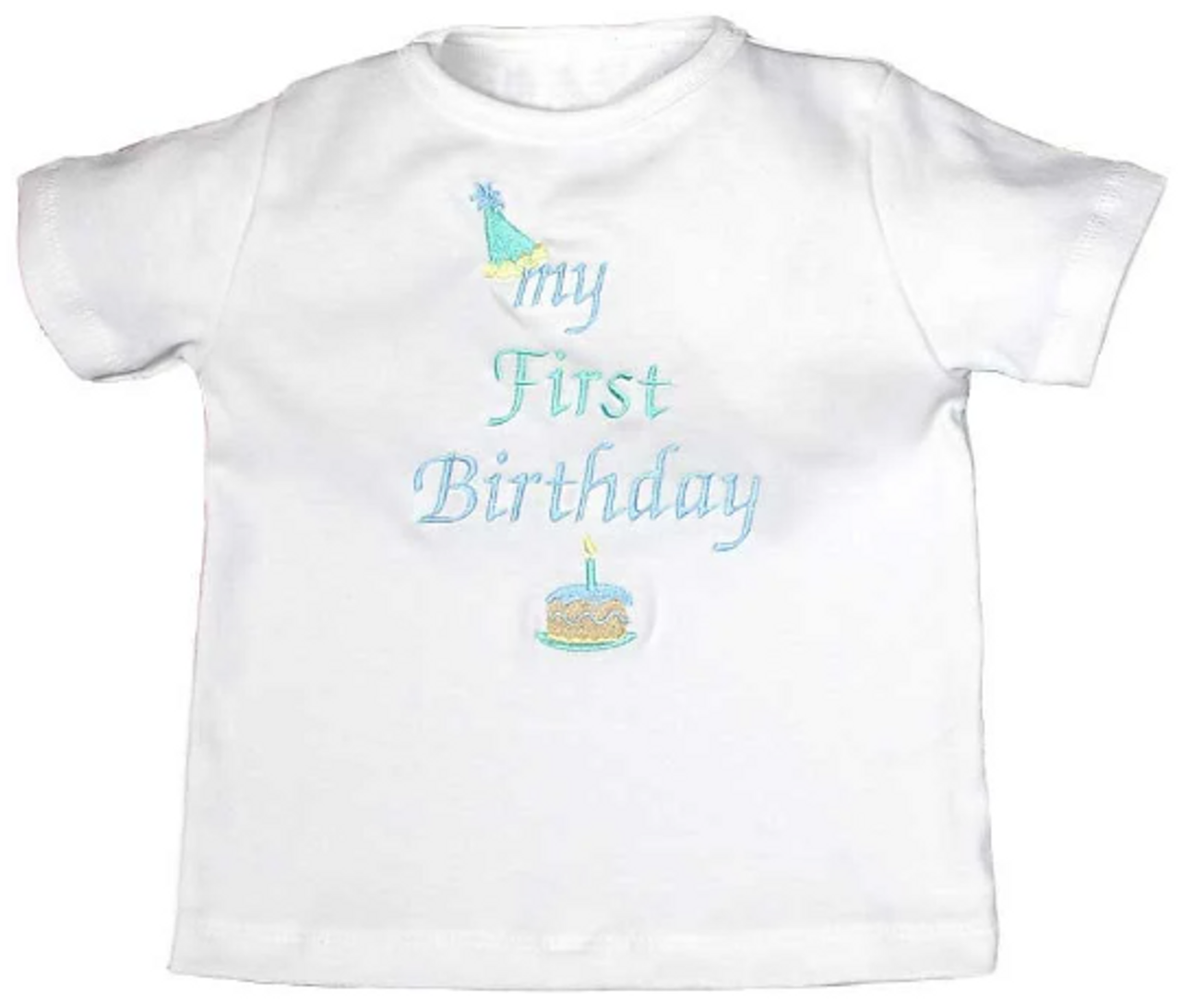 Boy's My First Birthday Light Blue T Shirt