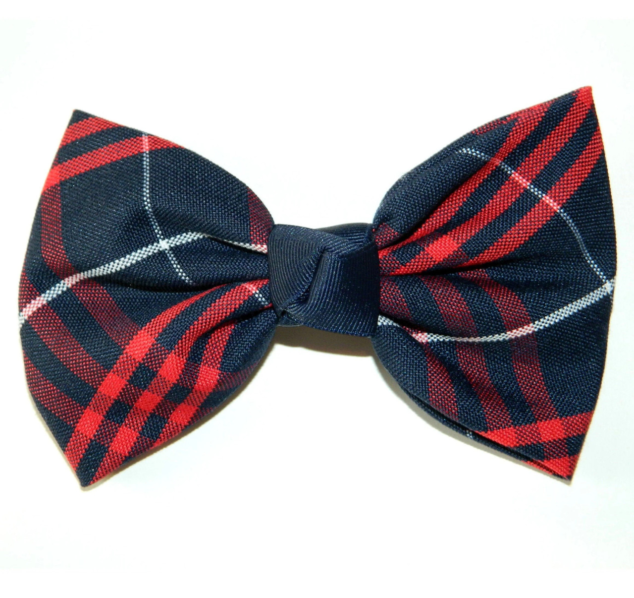 Navy & Red Plaid Kennedy Hair Bow