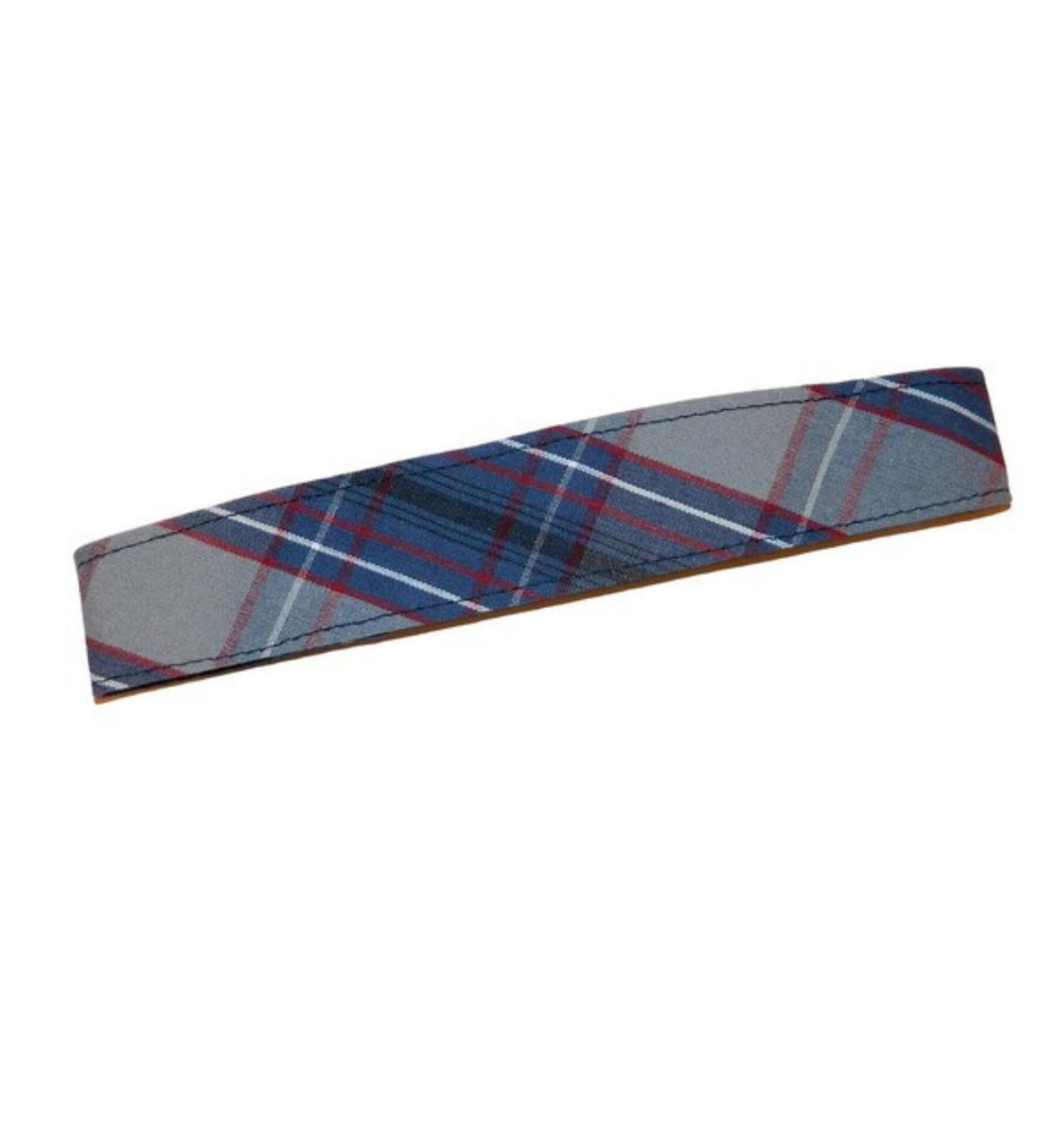 Navy, Gray & Red Plaid Elastic Headband