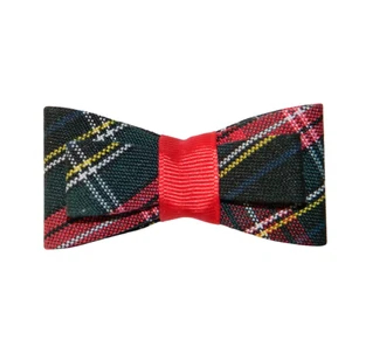 Black, Red & Green Plaid Tuxedo Hair Bow