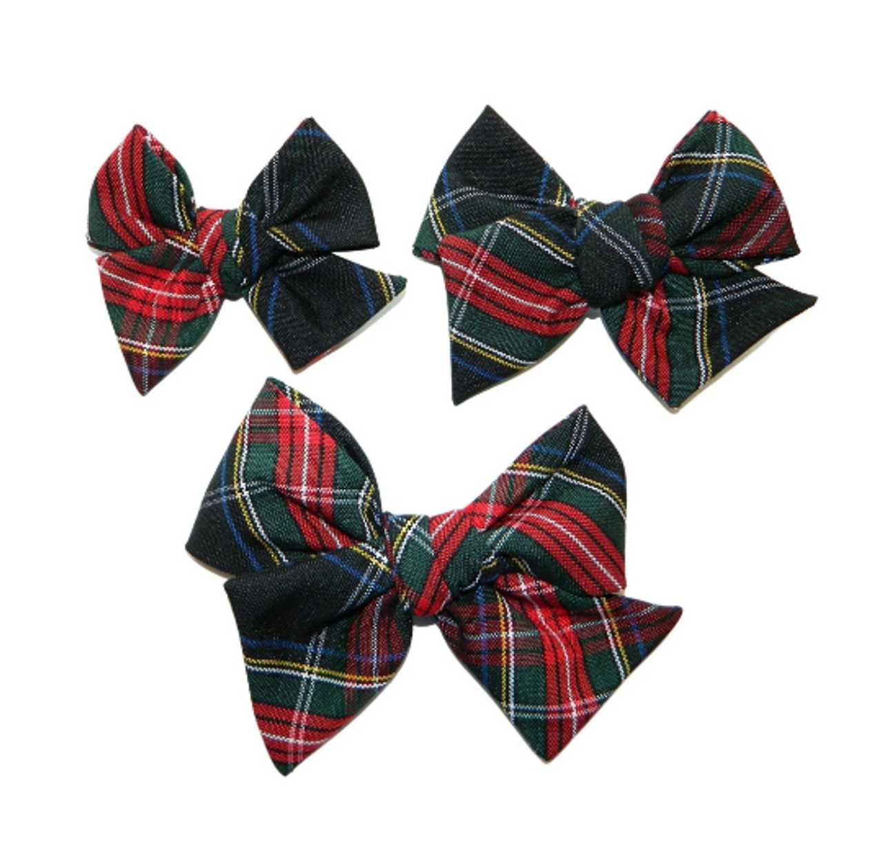 Black, Red & Green Plaid Butterfly Bow