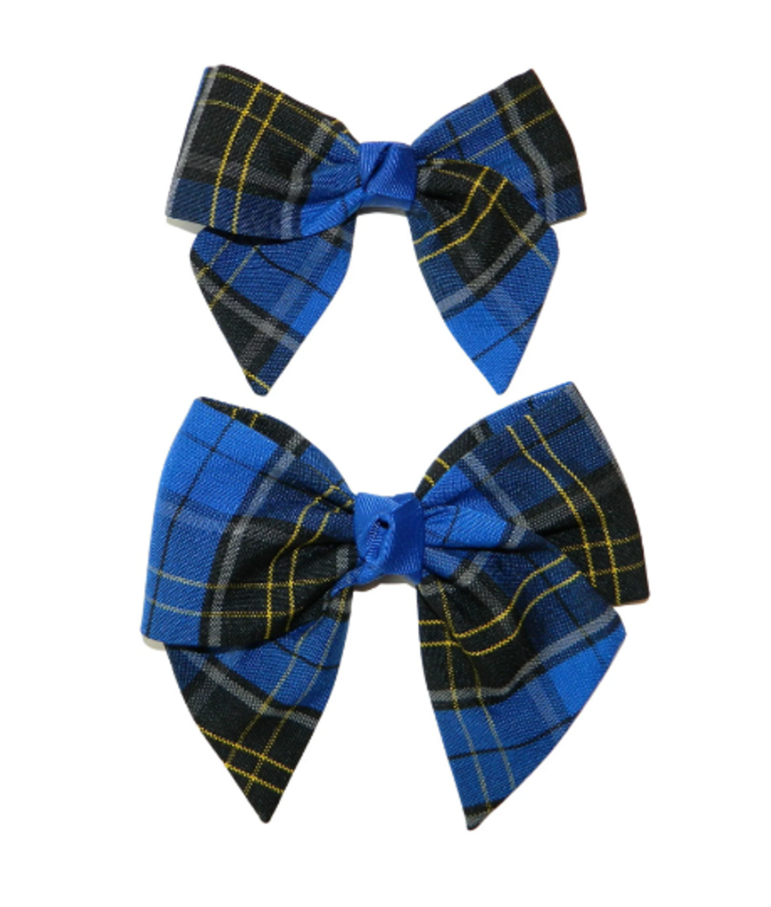 Royal, Black & Yellow Plaid Hair Bow