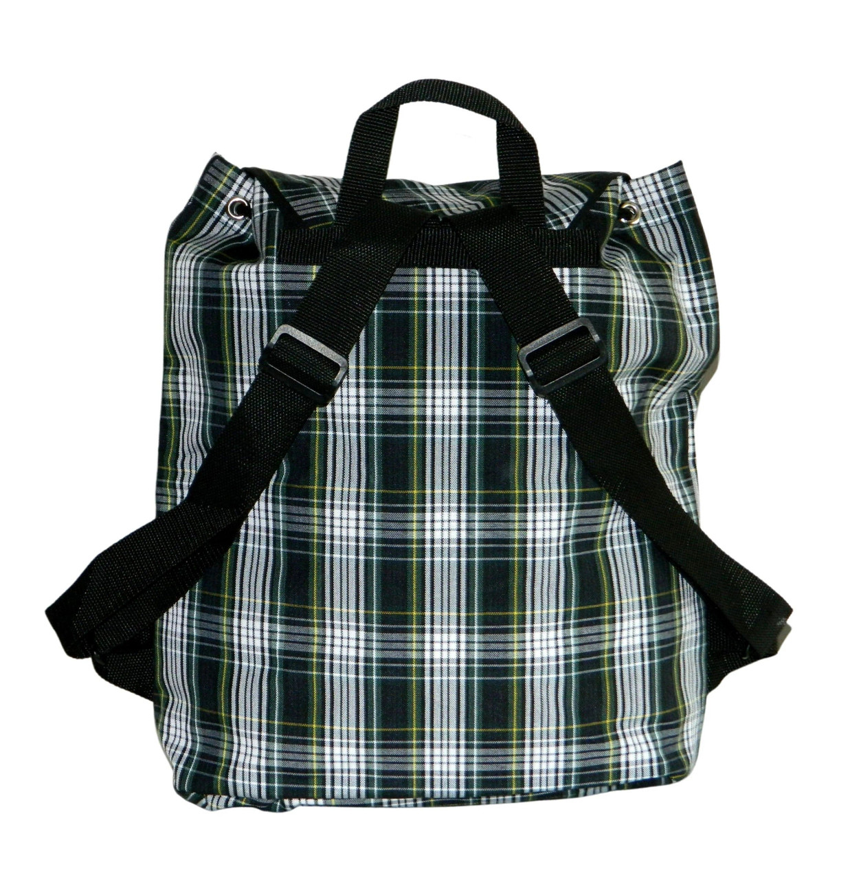 Forest, Navy, White & Yellow Plaid Backpack