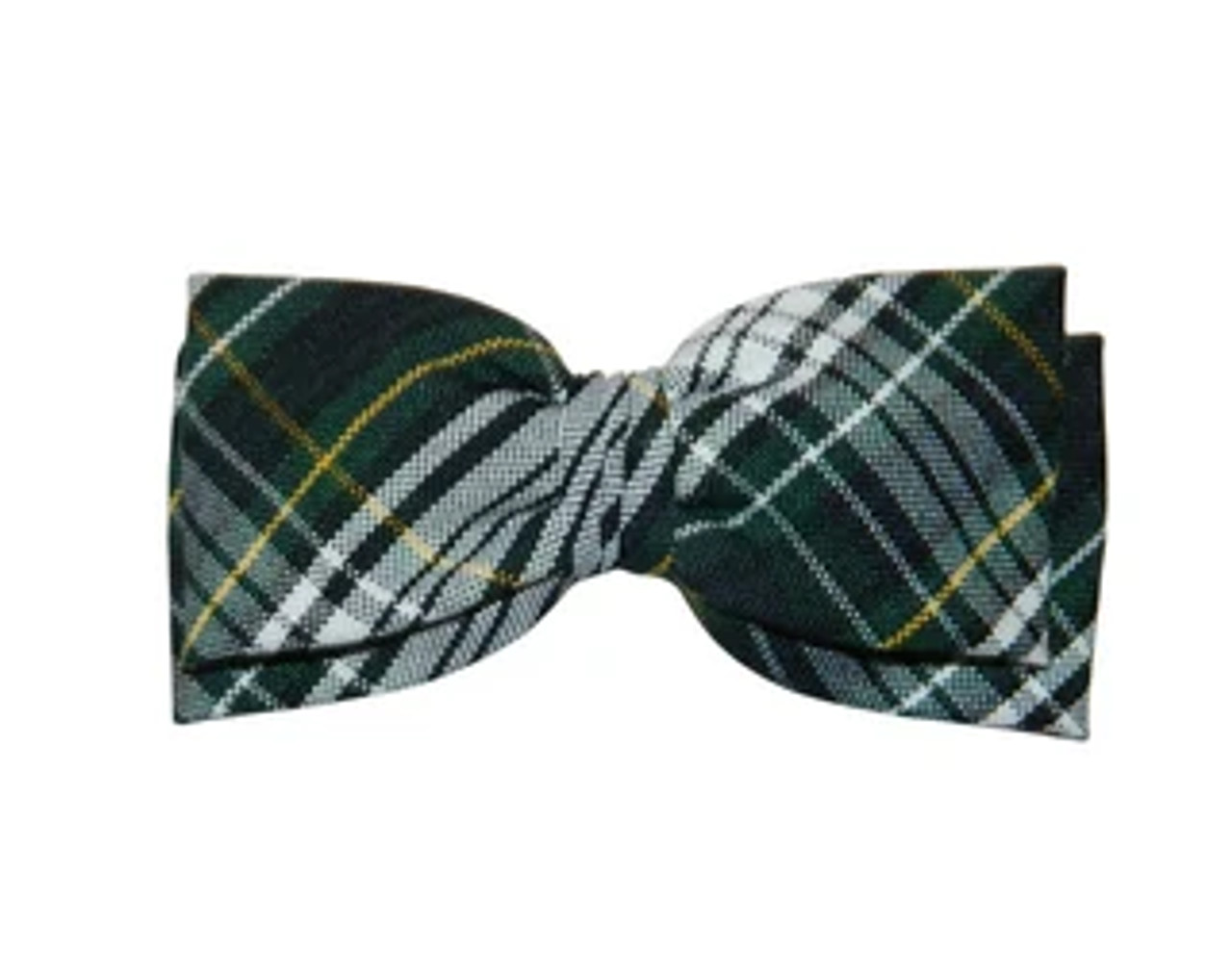 Forest, Navy, White & Yellow Plaid Double Tuxedo Hair Bow