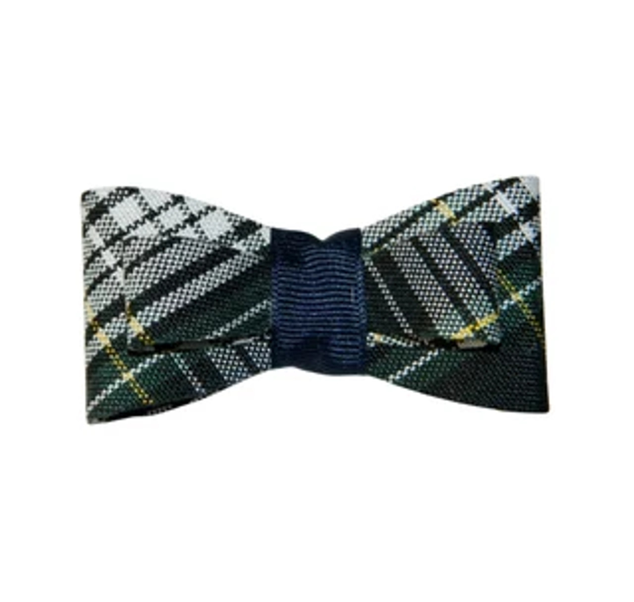 Forest, Navy, White & Yellow Plaid Tuxedo Hair Bow