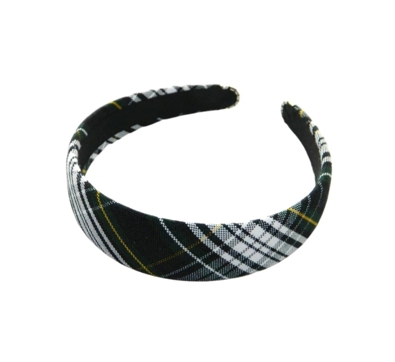 Forest, Navy, White & Yellow Plaid 1.5" Headband