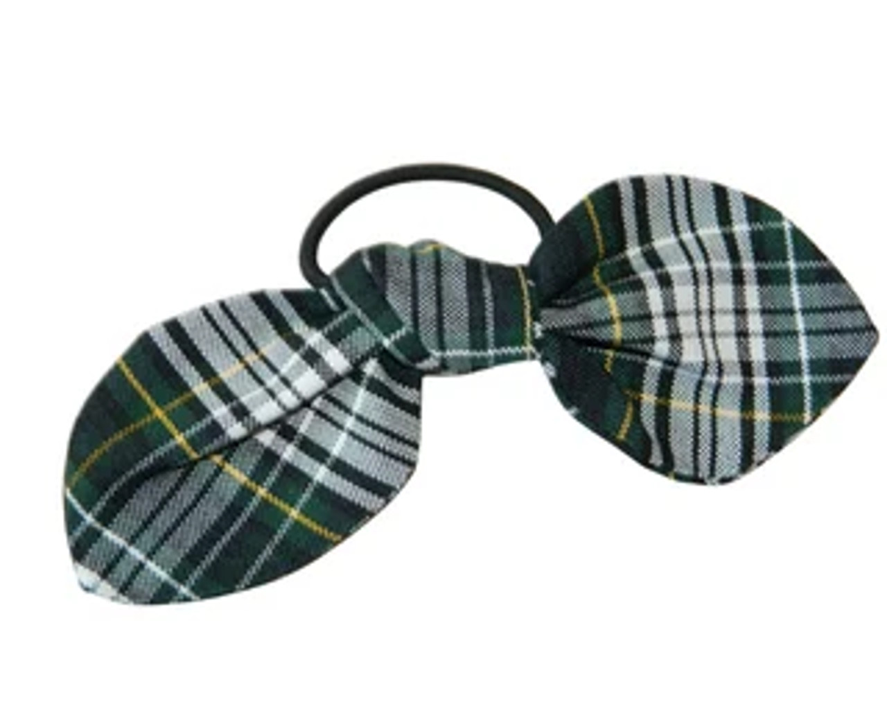 Forest, Navy, White & Yellow Plaid Hair Tie