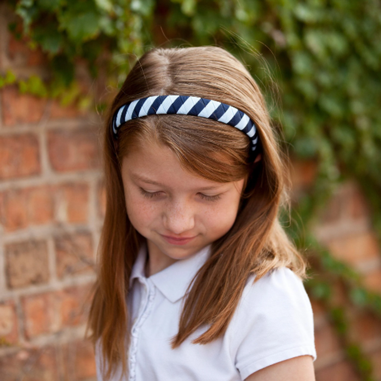 Navy & White Stripe Woven Headband