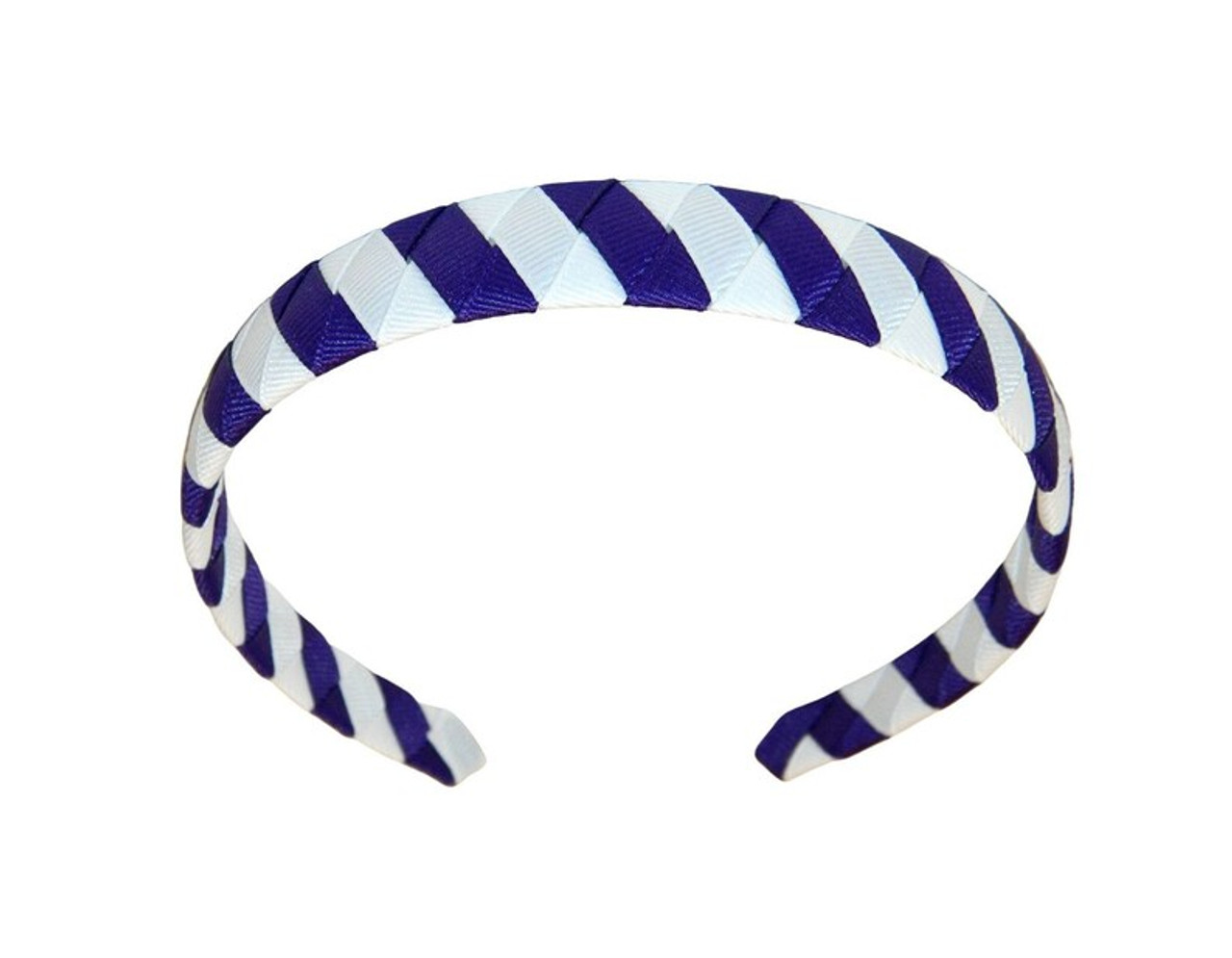 Purple & White Stripe Woven Headband