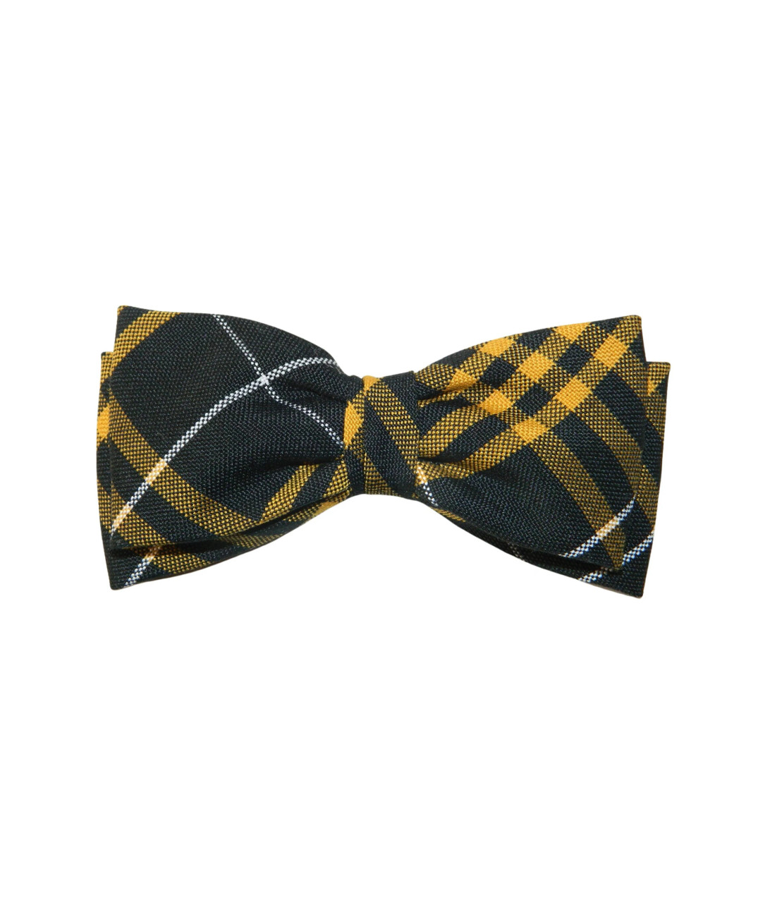 Black & Gold Plaid Double Tuxedo Hair Bow