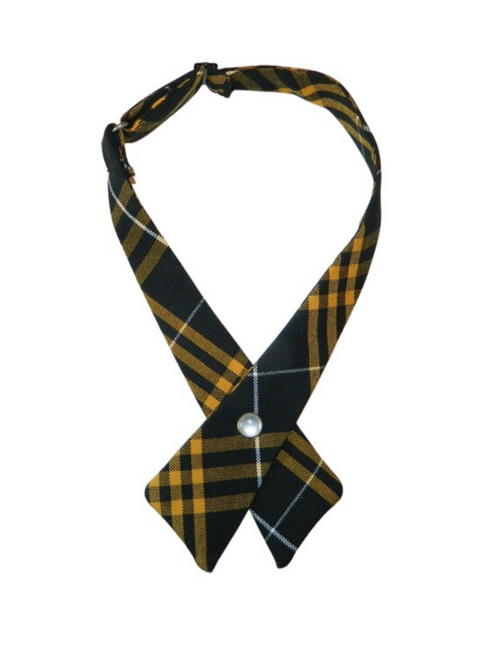 Black & Yellow Gold Plaid Neck Tie