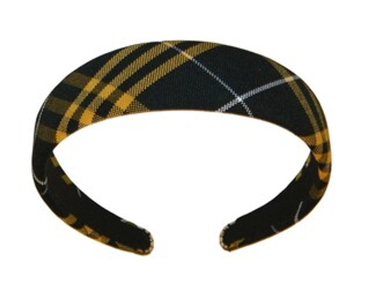 Black & Gold Plaid 1.5" Headband