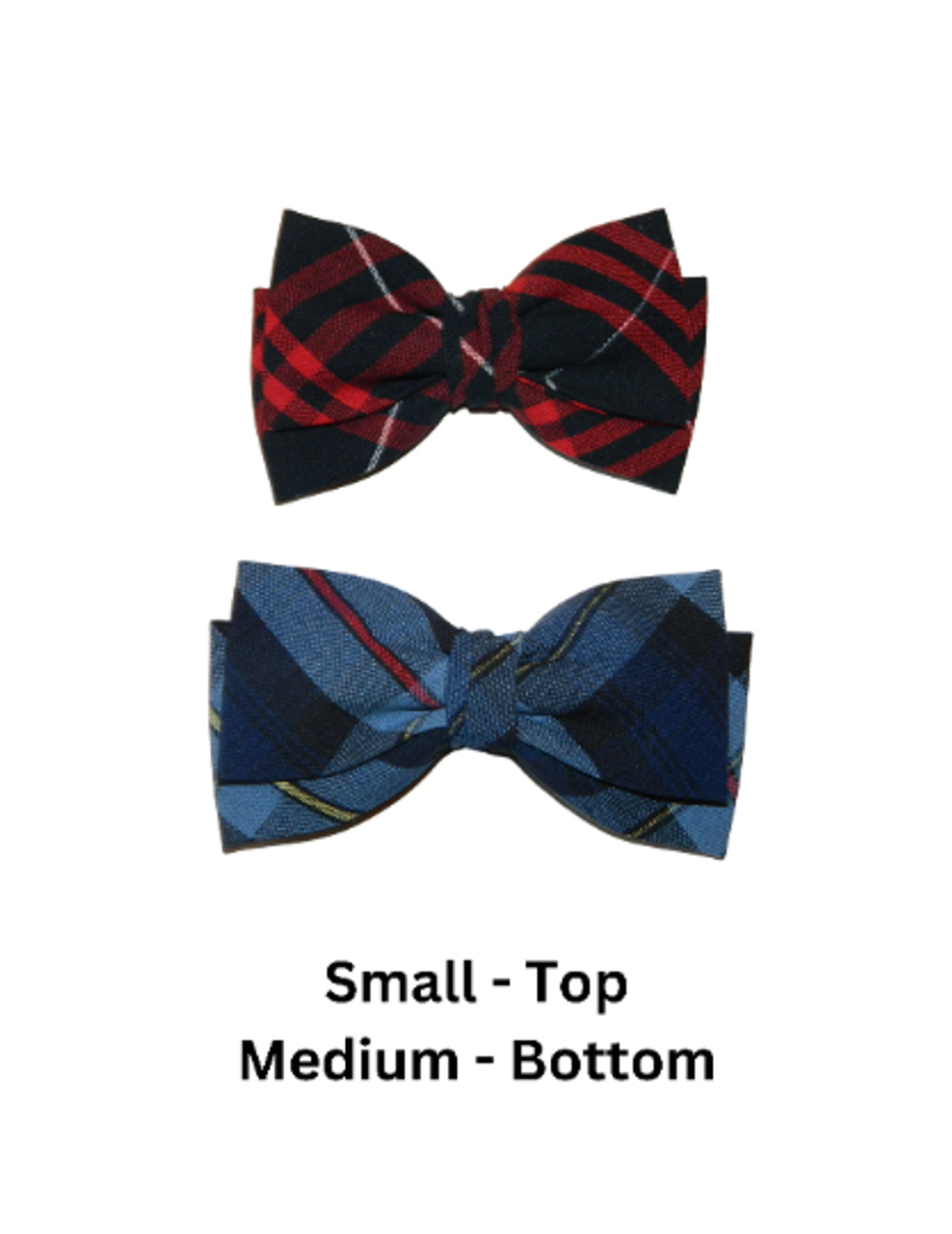 Burgundy, Gray & Yellow Plaid Double Tuxedo Hair Bow