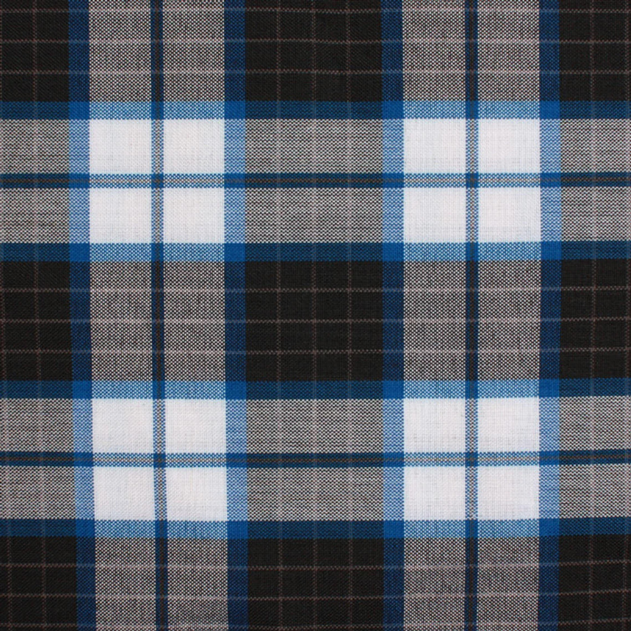 Blue, Black & White Plaid 578 Hair Bow