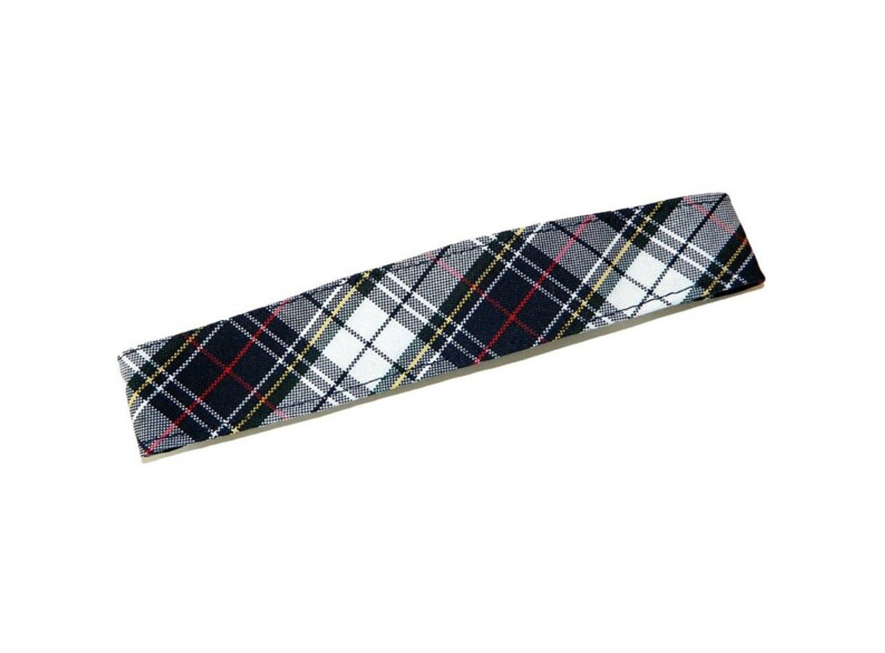 Navy, Red & White Plaid 8B Elastic Headband