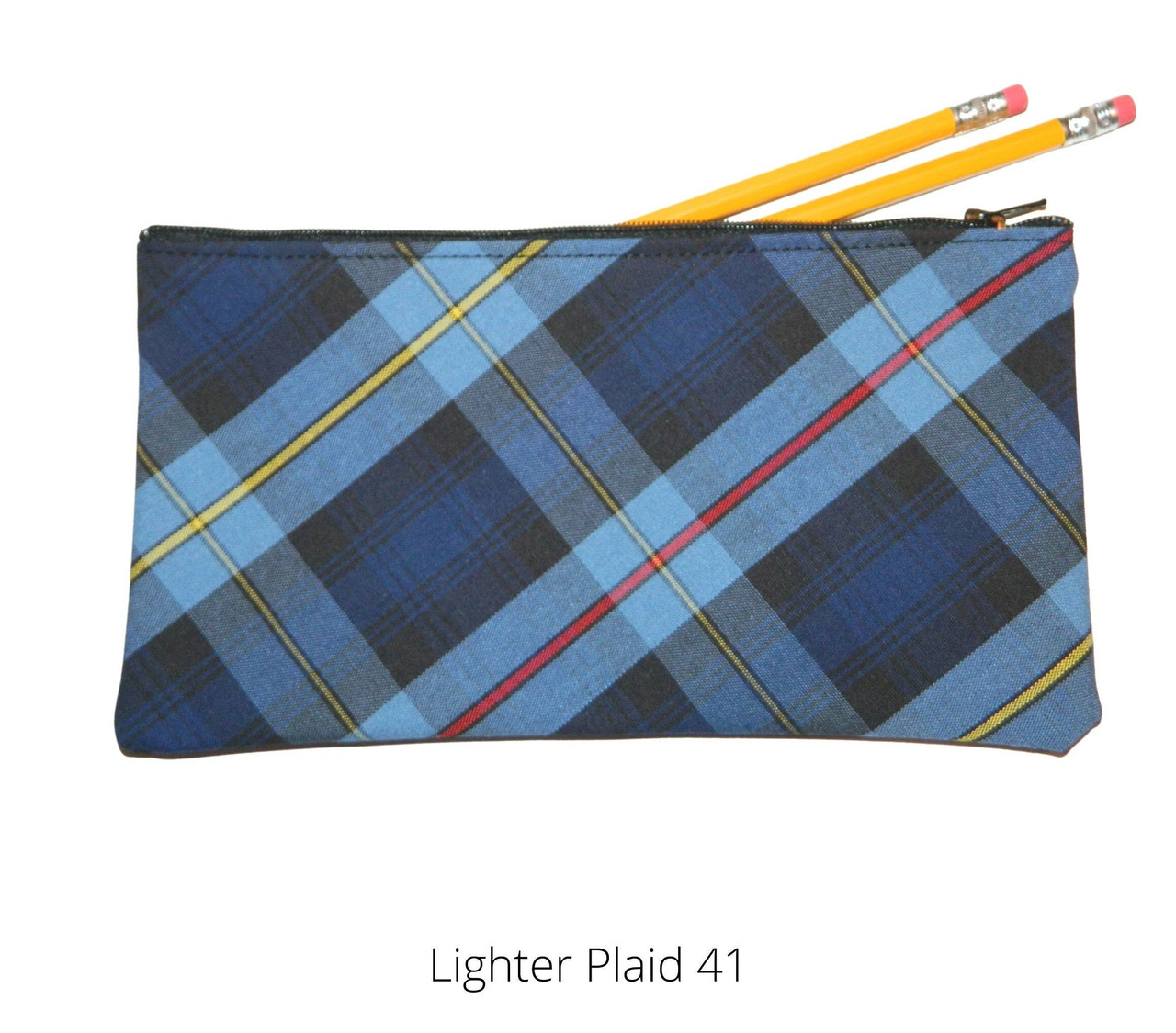 Navy, Red & Yellow Plaid Elastic Headband