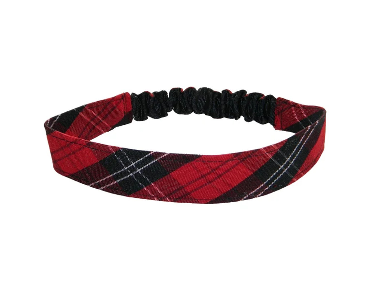 Red & Black Plaid 70 Elastic Headband