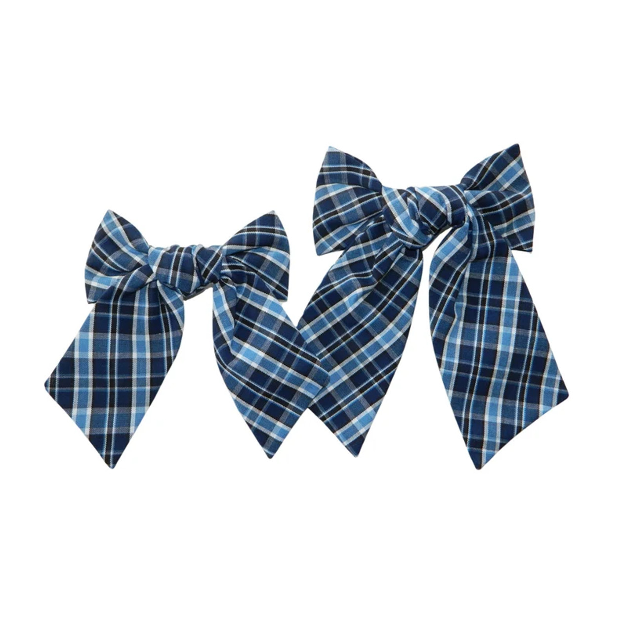 Navy & Blue Plaid 120 Shanna Hair Bow