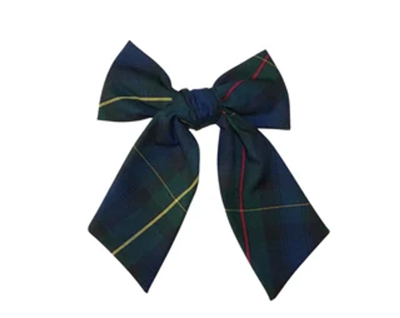 Navy, Hunter Green, Red & Yellow Plaid 55 Shanna Hair Bow