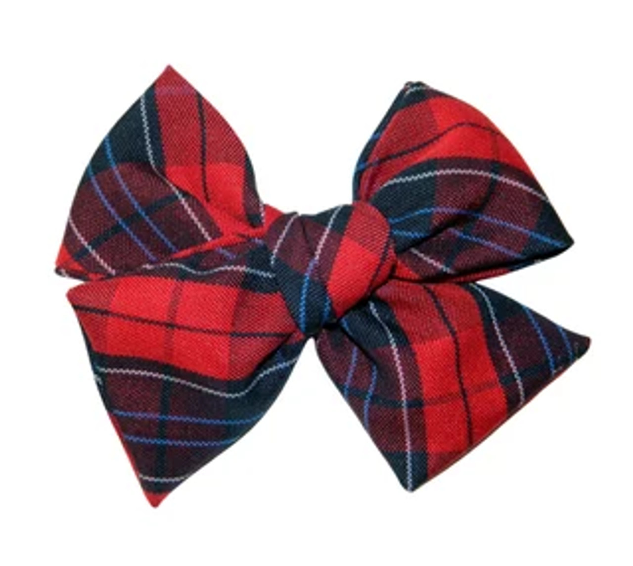 Red, Navy & Blue Plaid 94 Butterfly Hair Bow