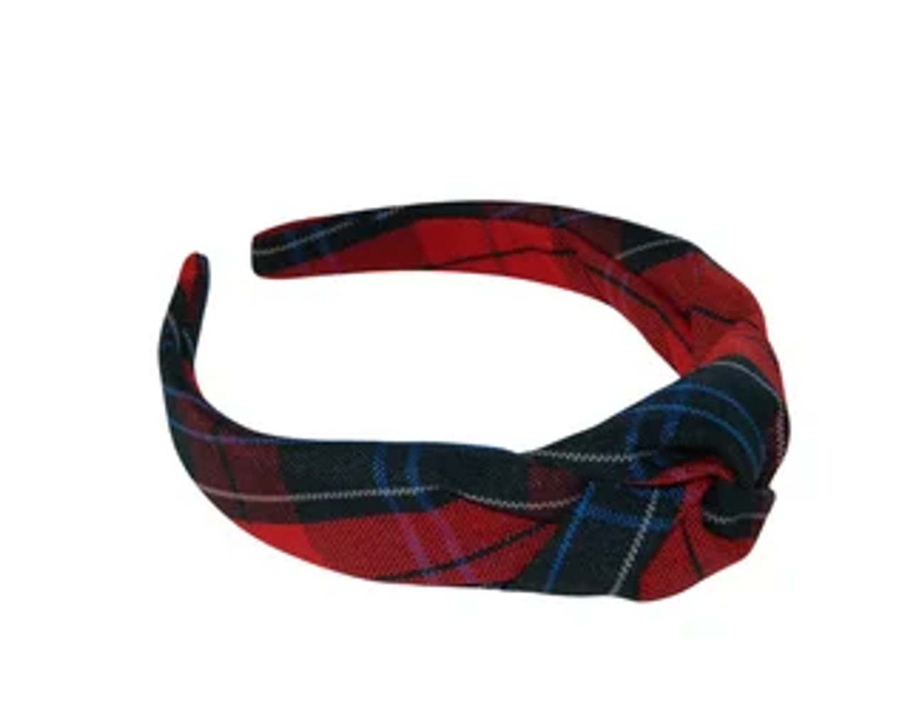 Red, Navy & Blue Plaid 94 Top Knot Headband