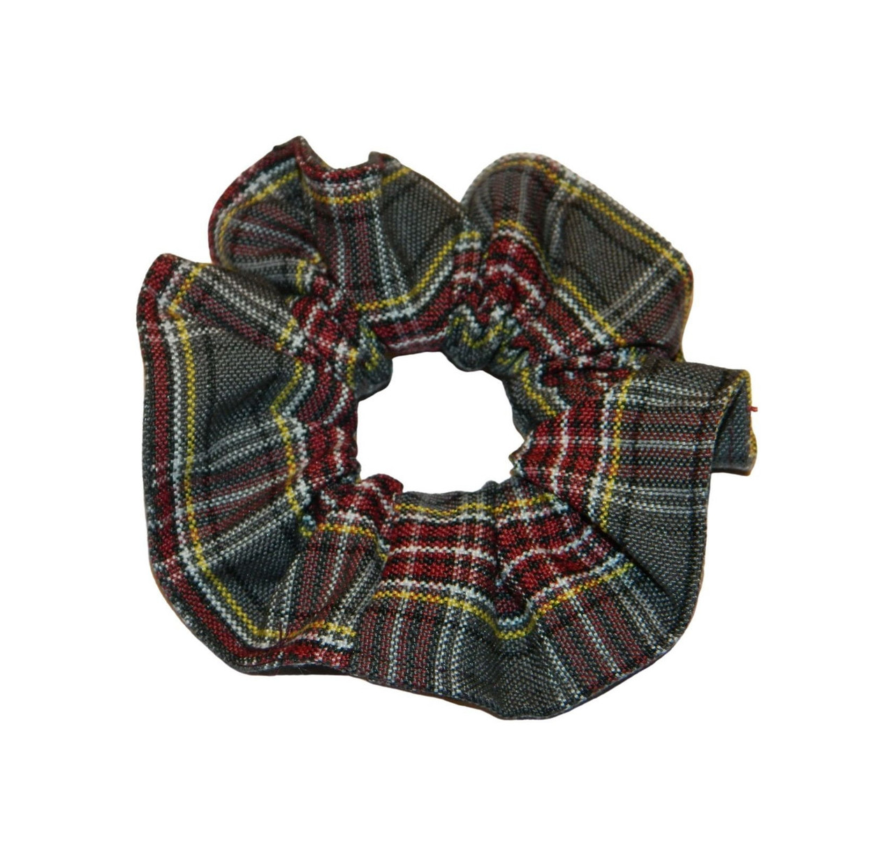 Burgundy & Gray Hair Scrunchie - School Uniform Scrunchie, Burgundy Scrunchie, School Plaid Scrunchie, Uniform Scrunchie, Plaid 91, Plaid 34