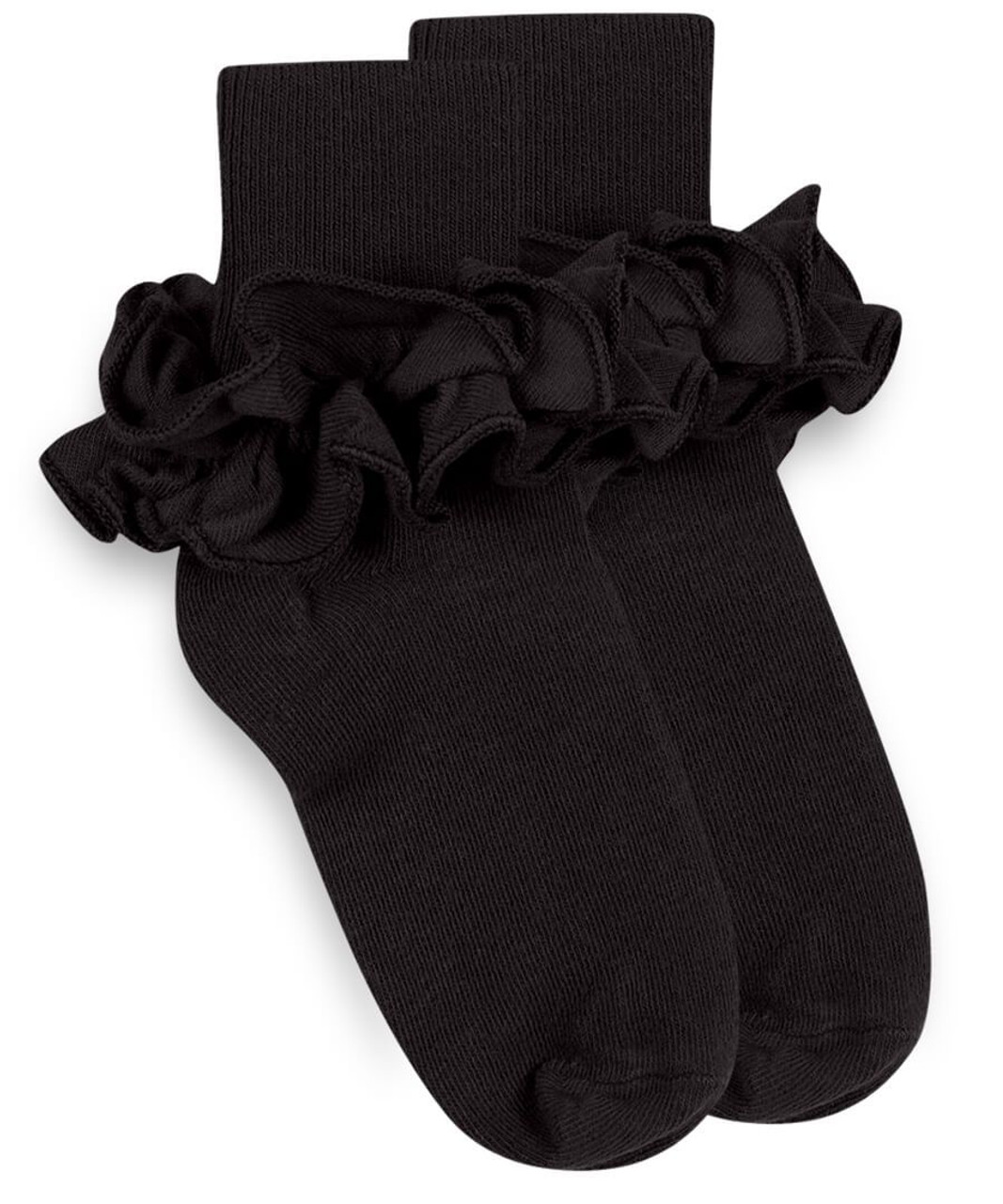 Black Ruffle Ankle Socks