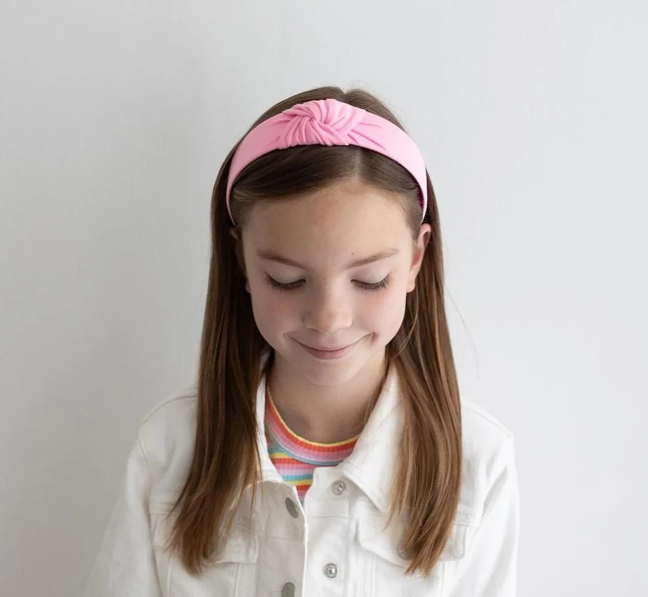 Burgundy, Gray & Gold Plaid 43 Top Knot Headband