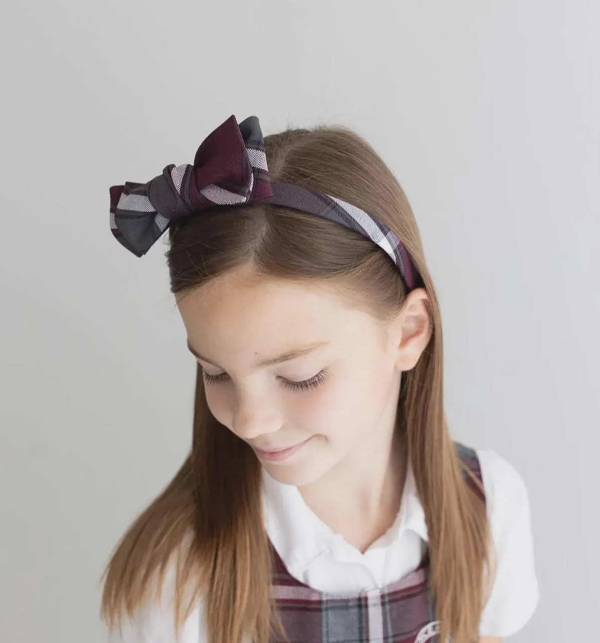 Royal, Black & Gold Plaid 92 Lena Headband