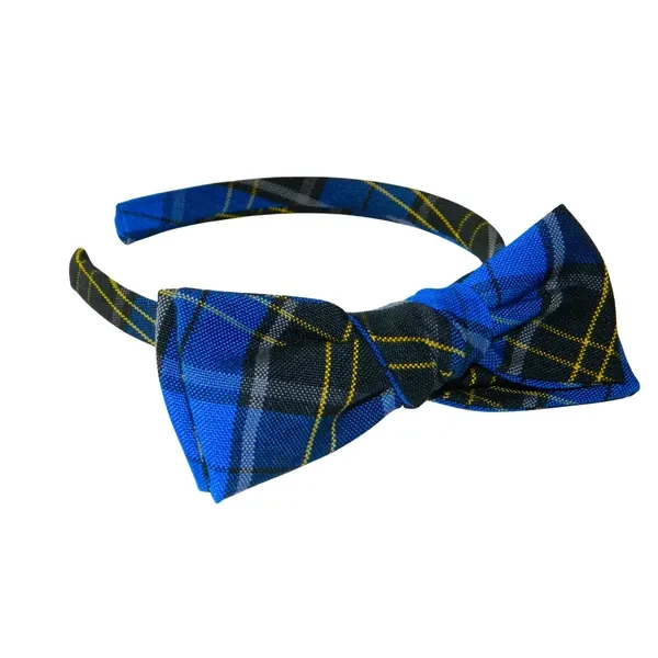 Royal, Black & Gold Plaid 92 Lena Headband