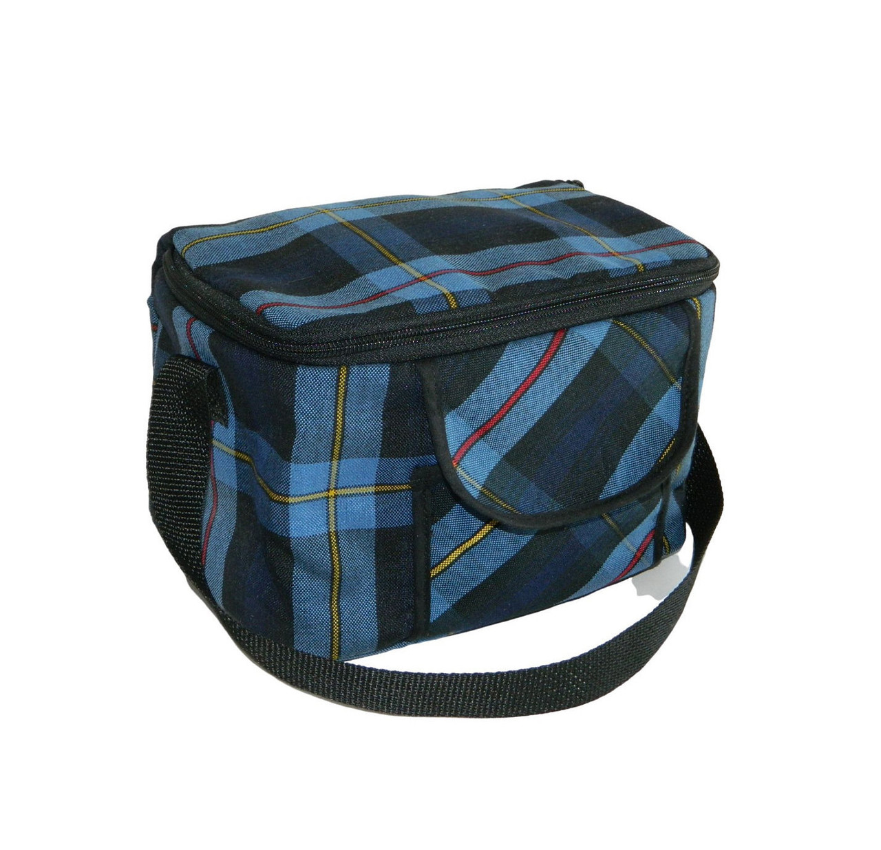 Navy, Red & Yellow Plaid Square Lunch Bag