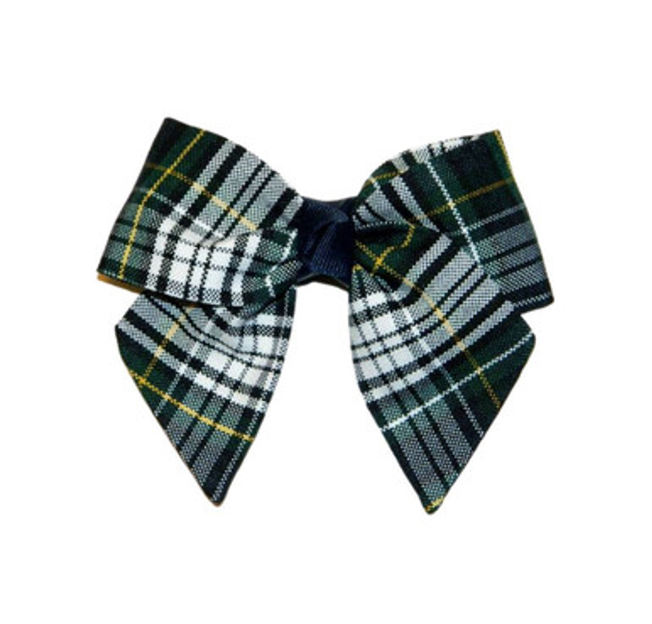 Forest, Navy, White & Yellow Plaid Hair Bow
