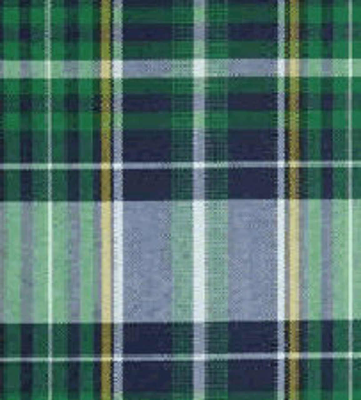 Green, Navy & Yellow Plaid Thin Headband