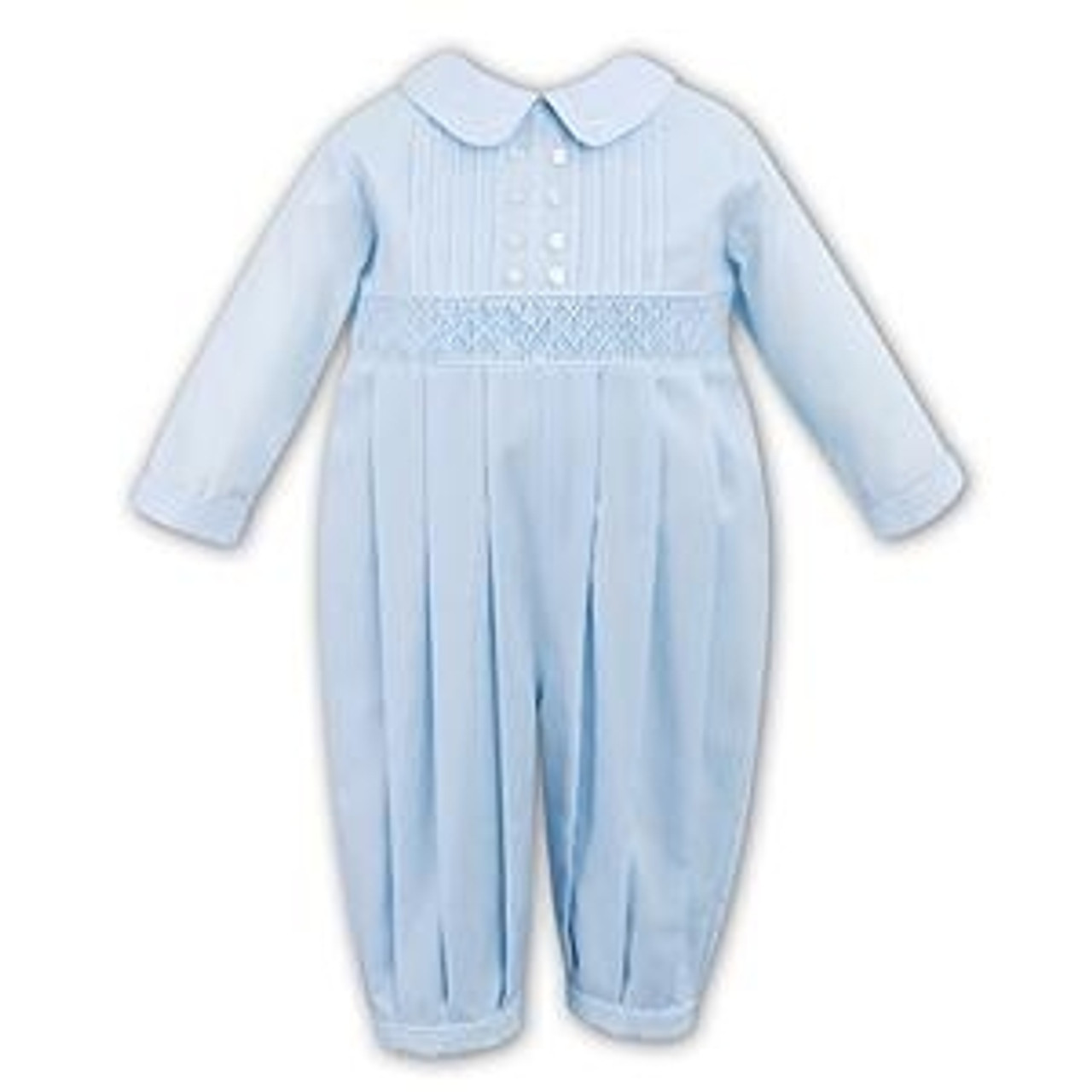 Long Sleeve Smocked Boy's Romper