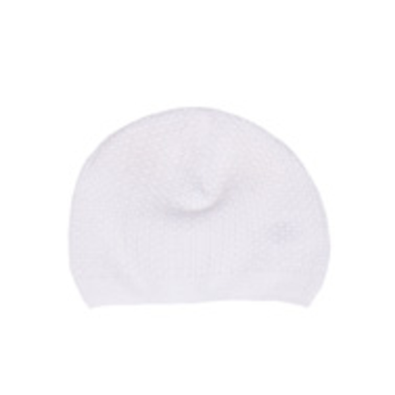 Girl's White Pointelle Sweater Cap