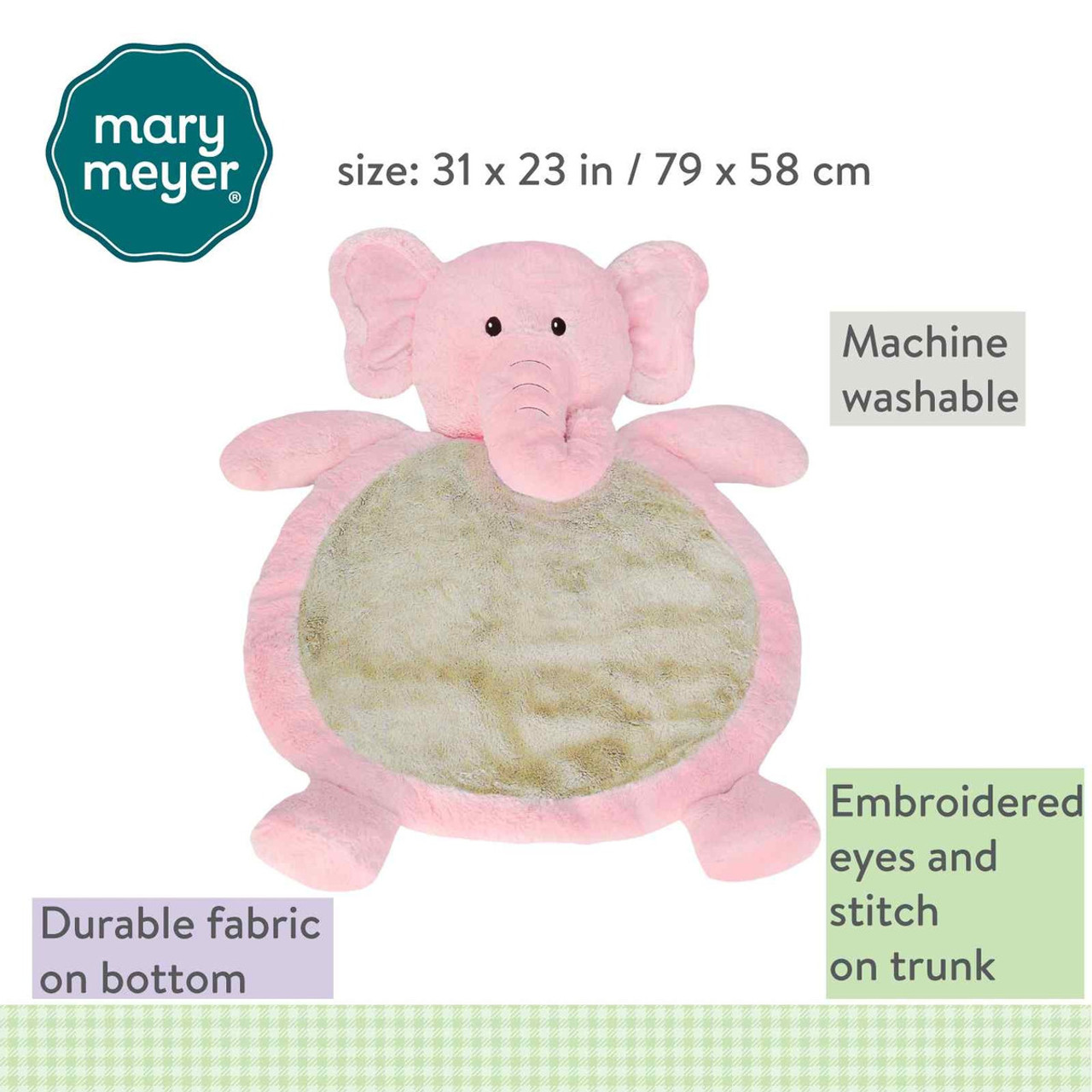 Pink Elephant Baby Mat