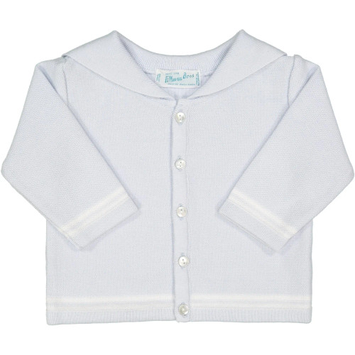 Sailor Knit Cardigan - Light Blue