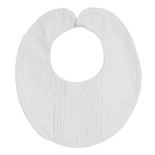 Pintucked Bib - White