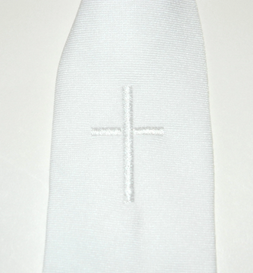 Boy's 1st Communion White Cross Tie