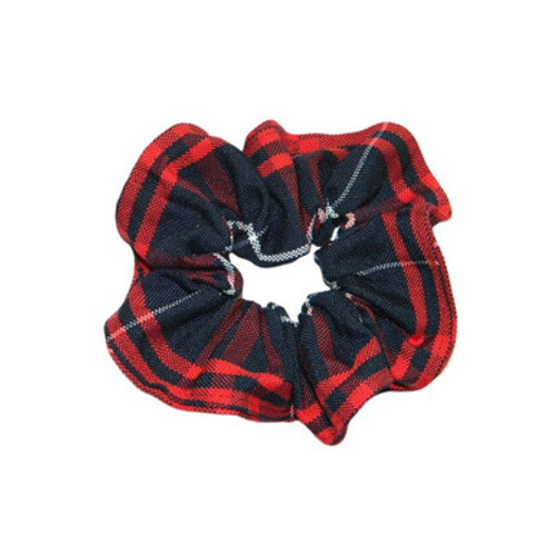 Navy & Red Plaid Scrunchie