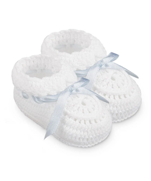 Cotton Crocheted Baby Booties