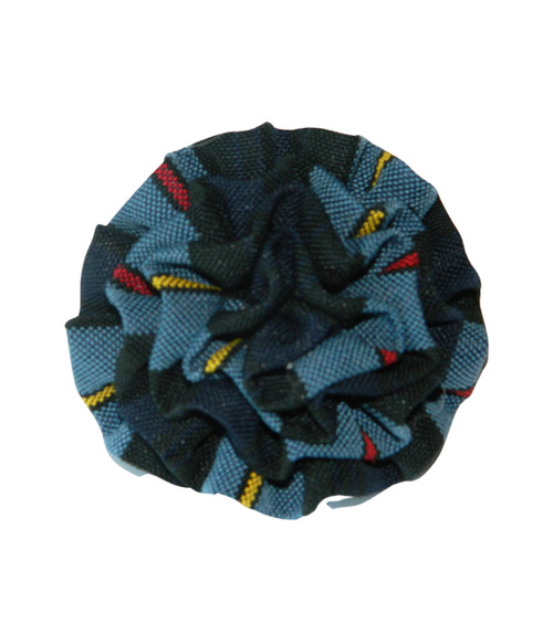 Navy, Red & Yellow Plaid Rosette Hair Clip Navy, Red & Yellow Plaid Rosette Hair Clip