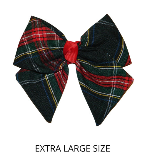 Black, Red & Green Plaid Hair Bow