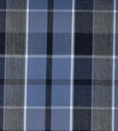 Blue, Gray & Black Plaid 59 1.5" Headband