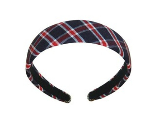 Navy & Red Plaid 3C 1.5" Headband