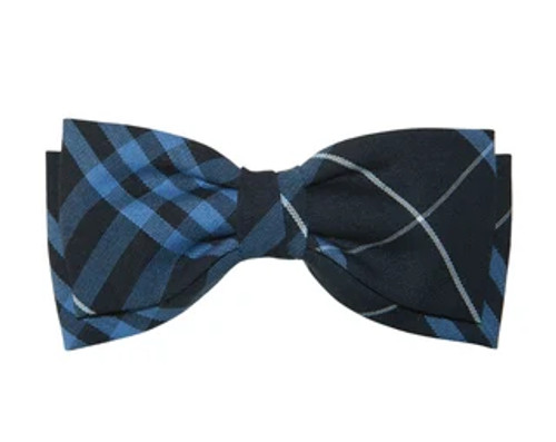 Navy & Blue Plaid 3D Double Tuxedo Hair Bow