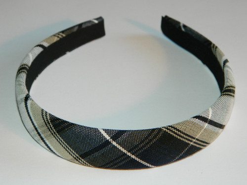 Navy & Khaki Plaid Headband