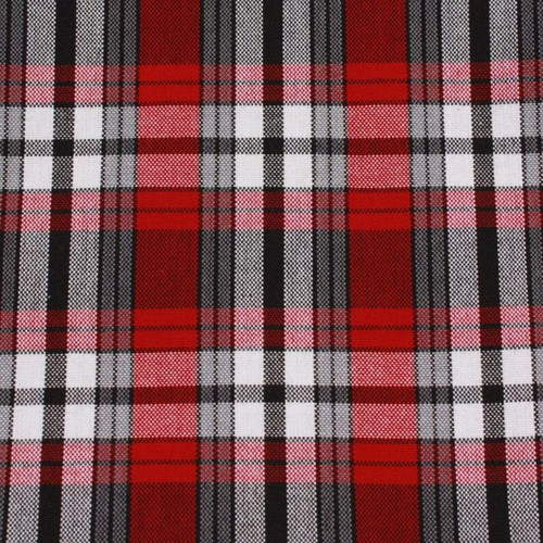 Red, White & Gray Plaid 69 Doll Uniform Set